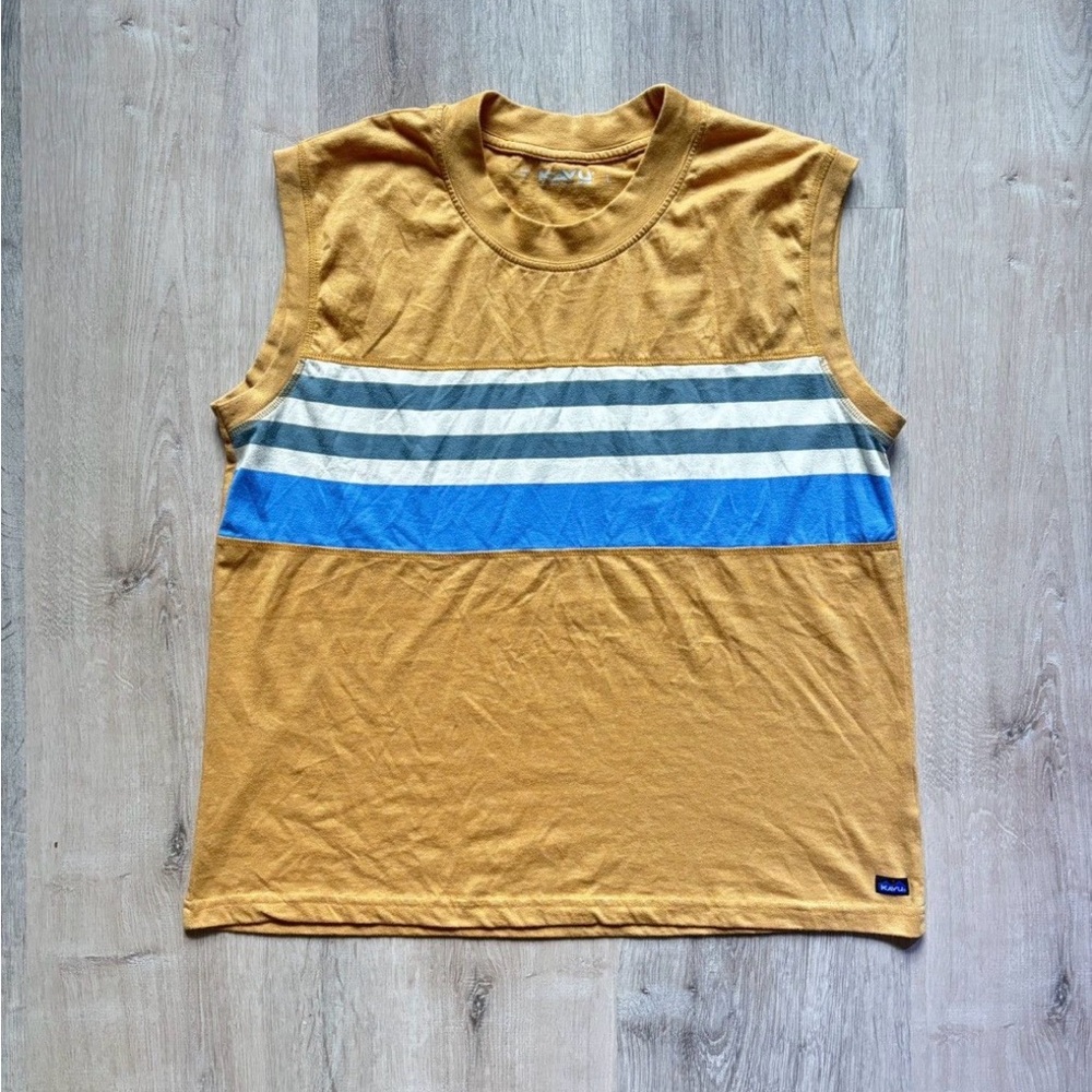 KAVU Striped Muscle Tee / Tank Top Men's Large